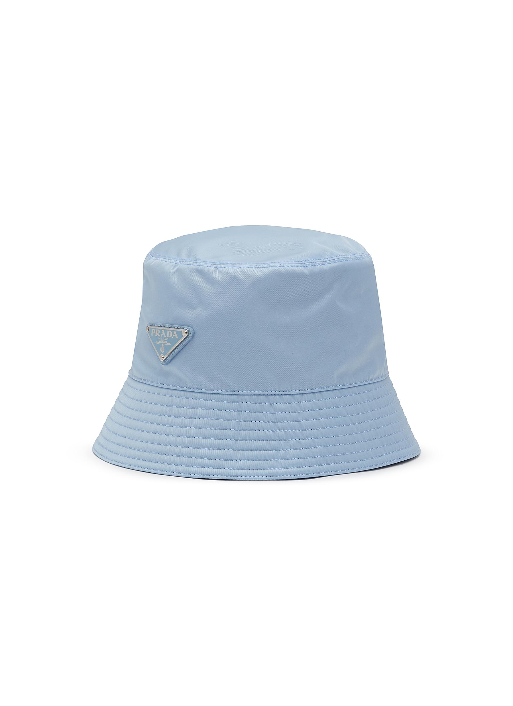 Prada logo discount nylon bucket hat