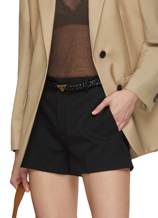 Figure View - Click To Enlarge - PRADA - Braided Leather Belt
