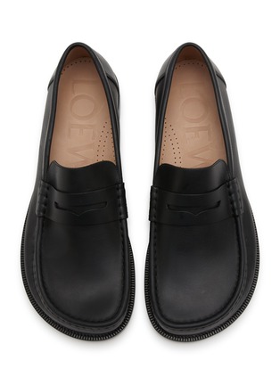 Detail View - Click To Enlarge - LOEWE - Campo Leather Penny Loafers