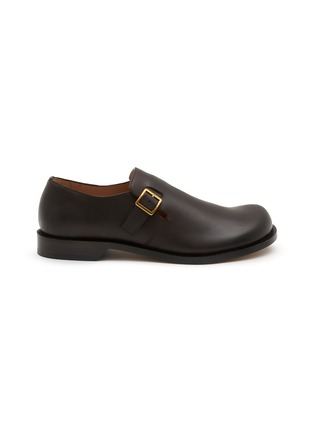 Main View - Click To Enlarge - LOEWE - Campo Buckled Leather Derbies