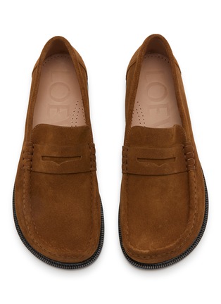 Detail View - Click To Enlarge - LOEWE - Campo Suede Penny Loafers