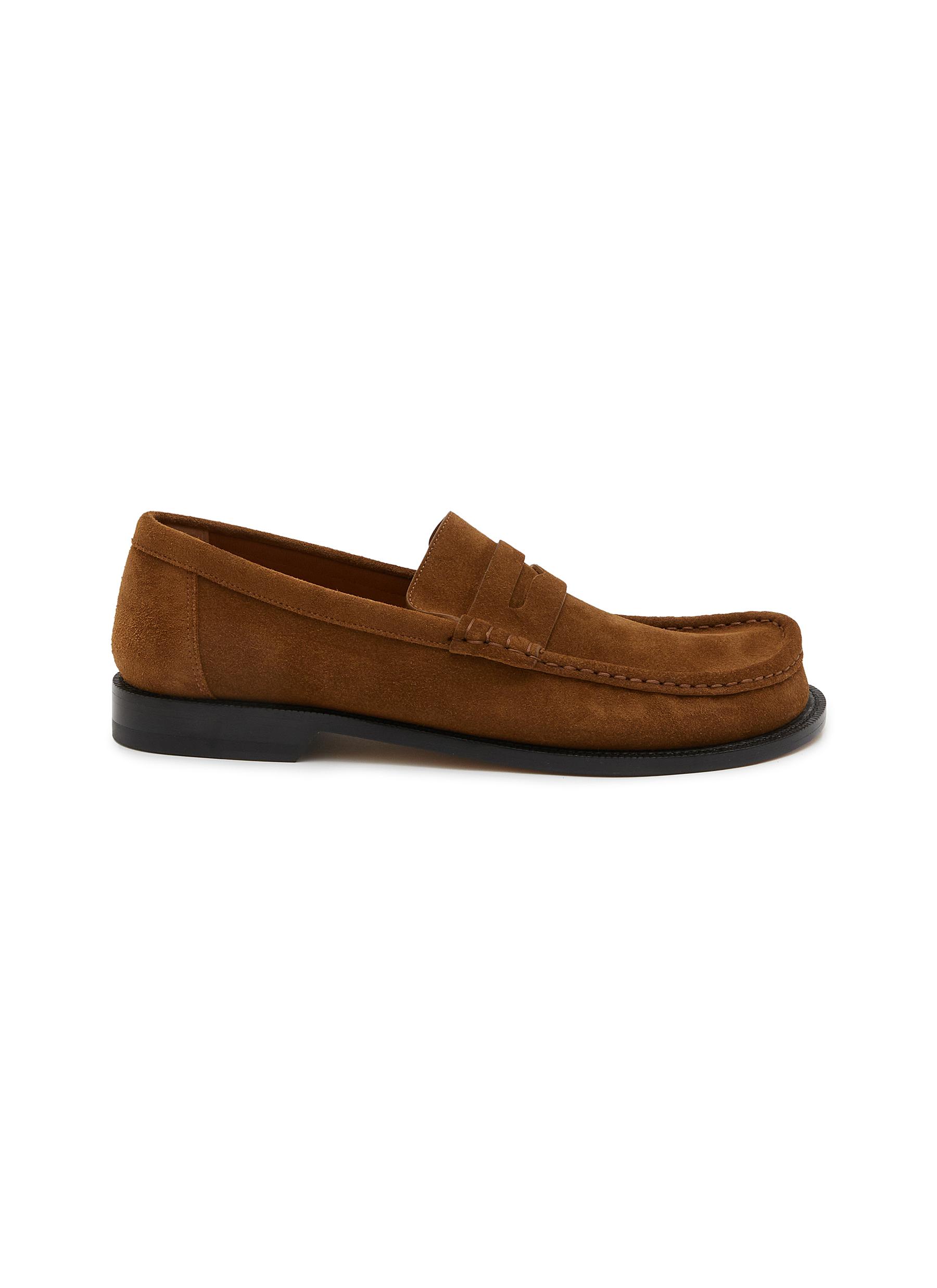 LOEWE | Campo Suede Penny Loafers | Men | Lane Crawford