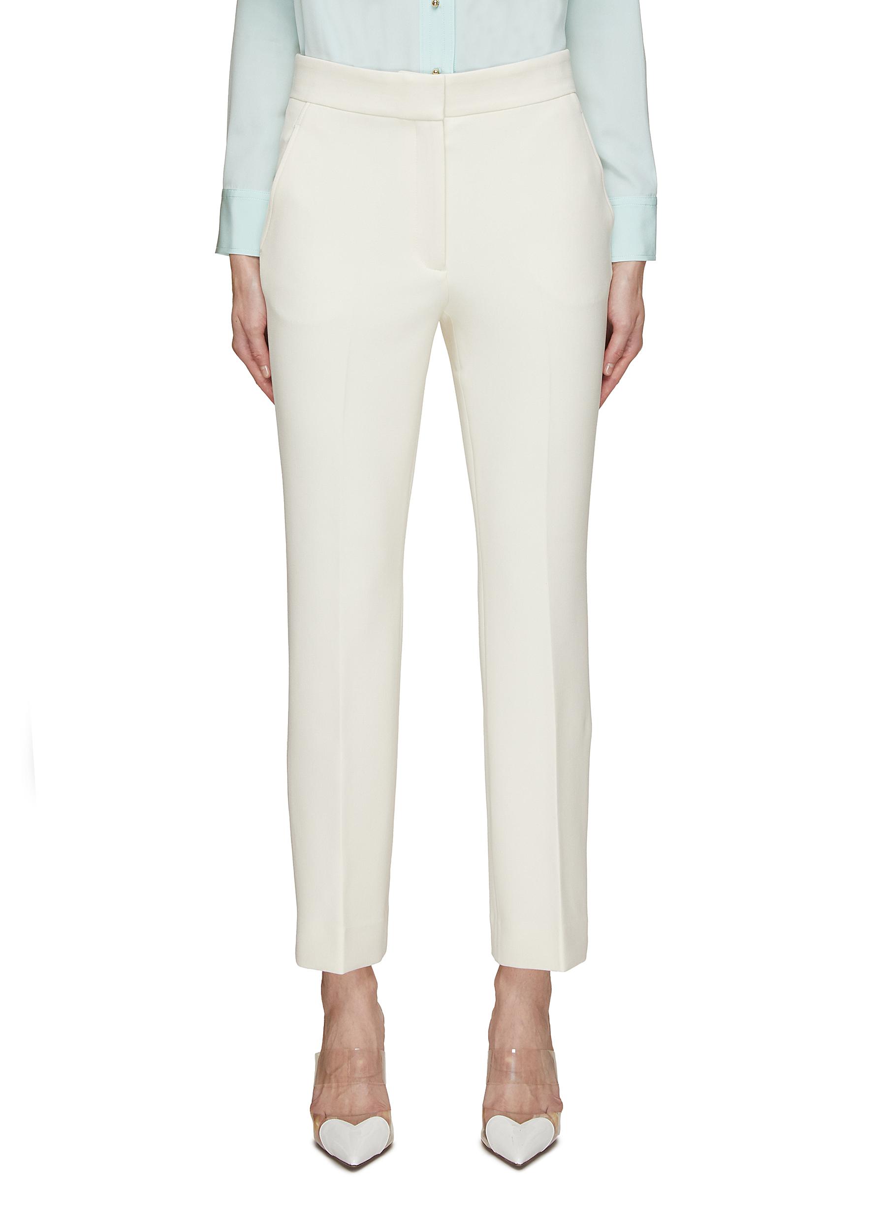 Pleated Crepe Suiting Pants