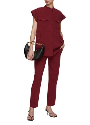 Figure View - Click To Enlarge - ST. JOHN - Stretch Cady Cropped Pants