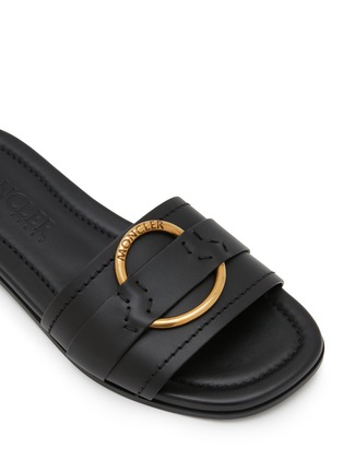 Detail View - Click To Enlarge - MONCLER - Flat Bell Leather Sandals