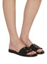 Figure View - Click To Enlarge - MONCLER - Flat Bell Leather Sandals
