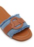 Detail View - Click To Enlarge - MONCLER - Bell Denim Leather Slides