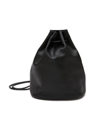 NOTHING WRITTEN | Large Drawstring Leather Bucket Bag