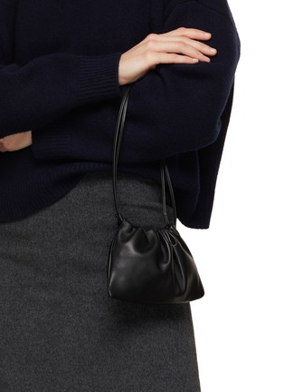 Figure View - Click To Enlarge - NOTHING WRITTEN - Small Drawstring Leather Shoulder Bag