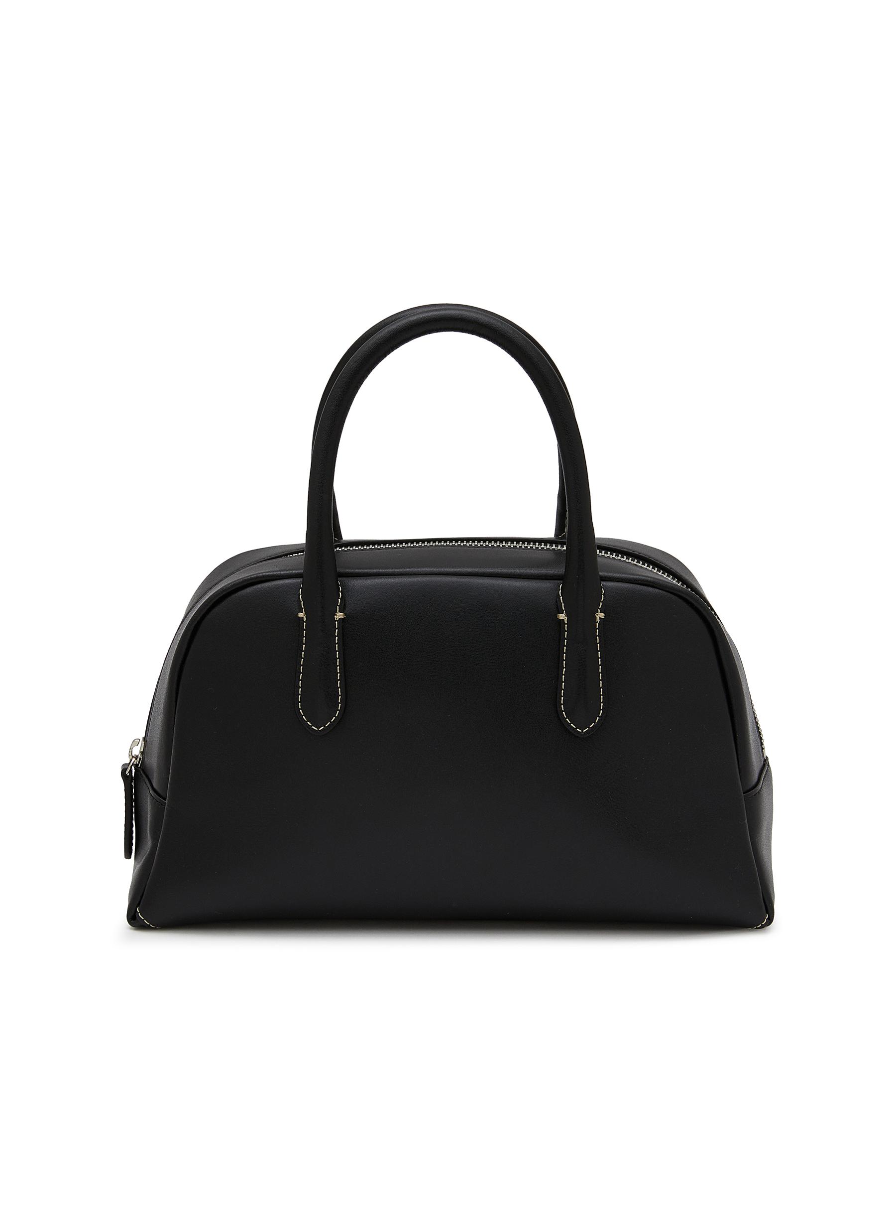 NOTHING WRITTEN | Small Top Handle Leather Bag | BLACK | Women 