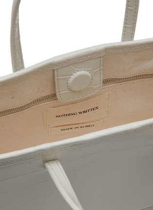 Detail View - Click To Enlarge - NOTHING WRITTEN - Small Crocodile Embossed Leather Tote Bag