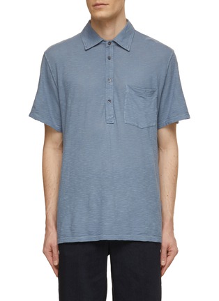 Main View - Click To Enlarge - BARENA - Chest Pocket Cotton Polo Shirt