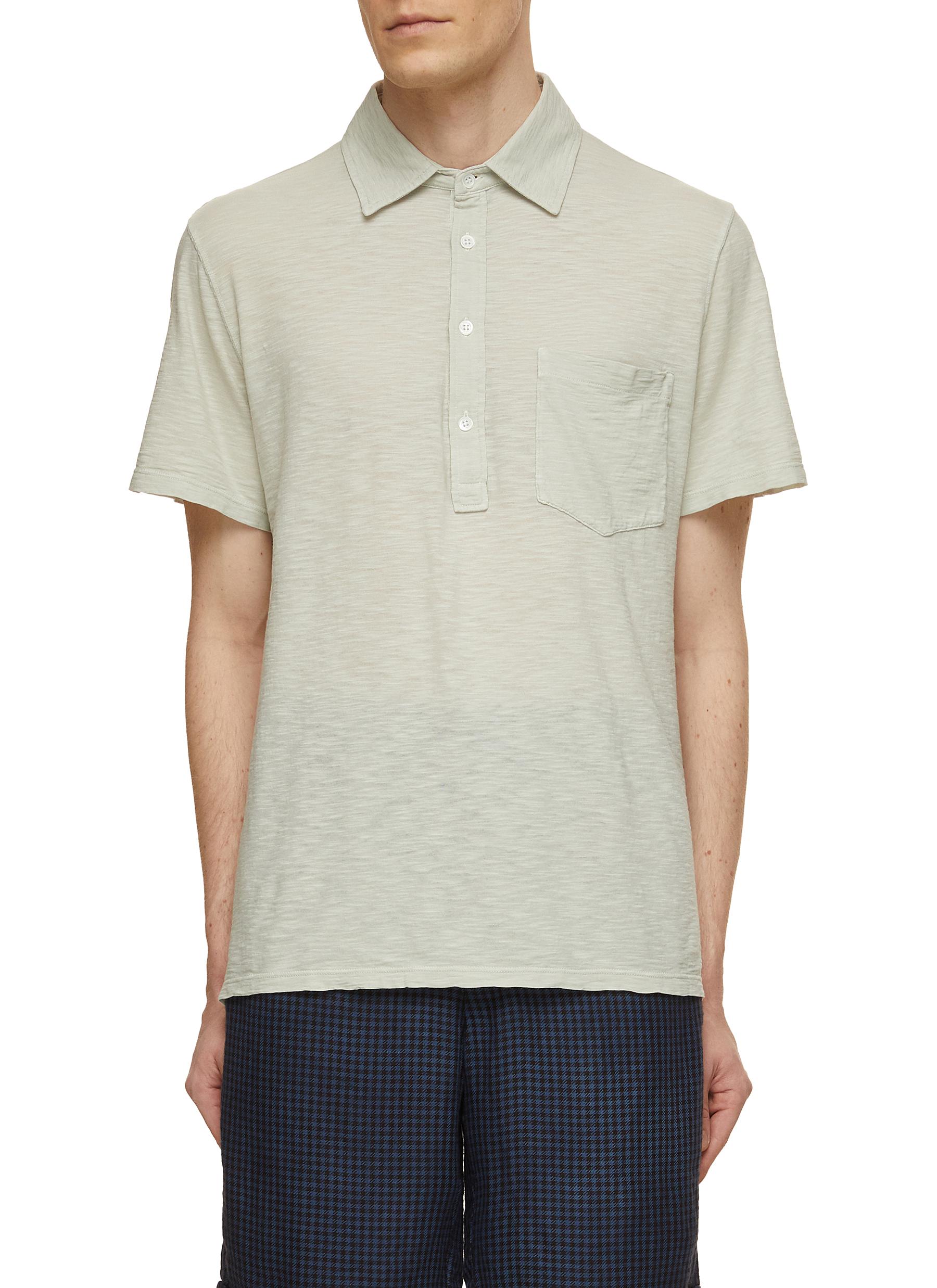 BARENA Chest Pocket Cotton Polo Shirt Men Lane Crawford