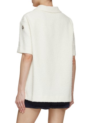 Back View - Click To Enlarge - MONCLER - Tweed Polo Shirt