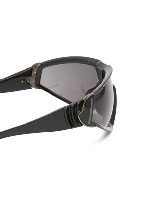 Detail View - Click To Enlarge - RICK OWENS  - X Moncler Wrapid Acetate Sunglasses
