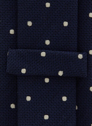Detail View - Click To Enlarge - STEFANOBIGI MILANO - Contrast Dot Bourette Silk Tie