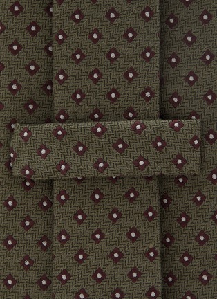 Detail View - Click To Enlarge - STEFANOBIGI MILANO - Floral Herringbone Silk Tie