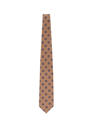 Figure View - Click To Enlarge - STEFANOBIGI MILANO - Floral Print Silk Linen Tie