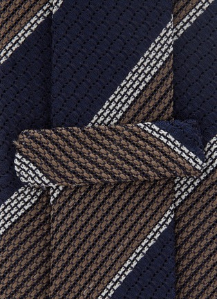 Detail View - Click To Enlarge - STEFANOBIGI MILANO - Striped Silk Grenadine Tie