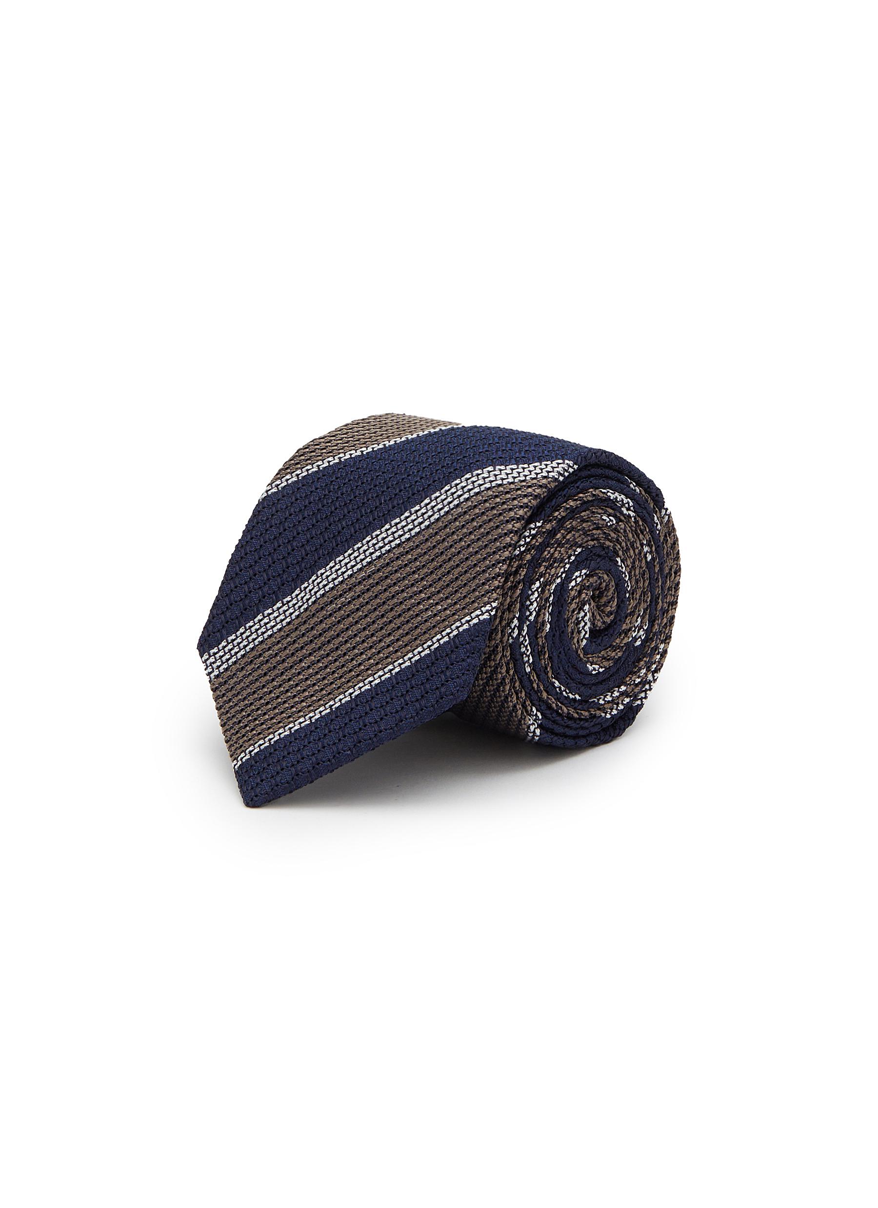 Striped Silk Grenadine Tie