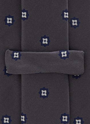 Detail View - Click To Enlarge - STEFANOBIGI MILANO - Geometric Flower Silk Satin Tie