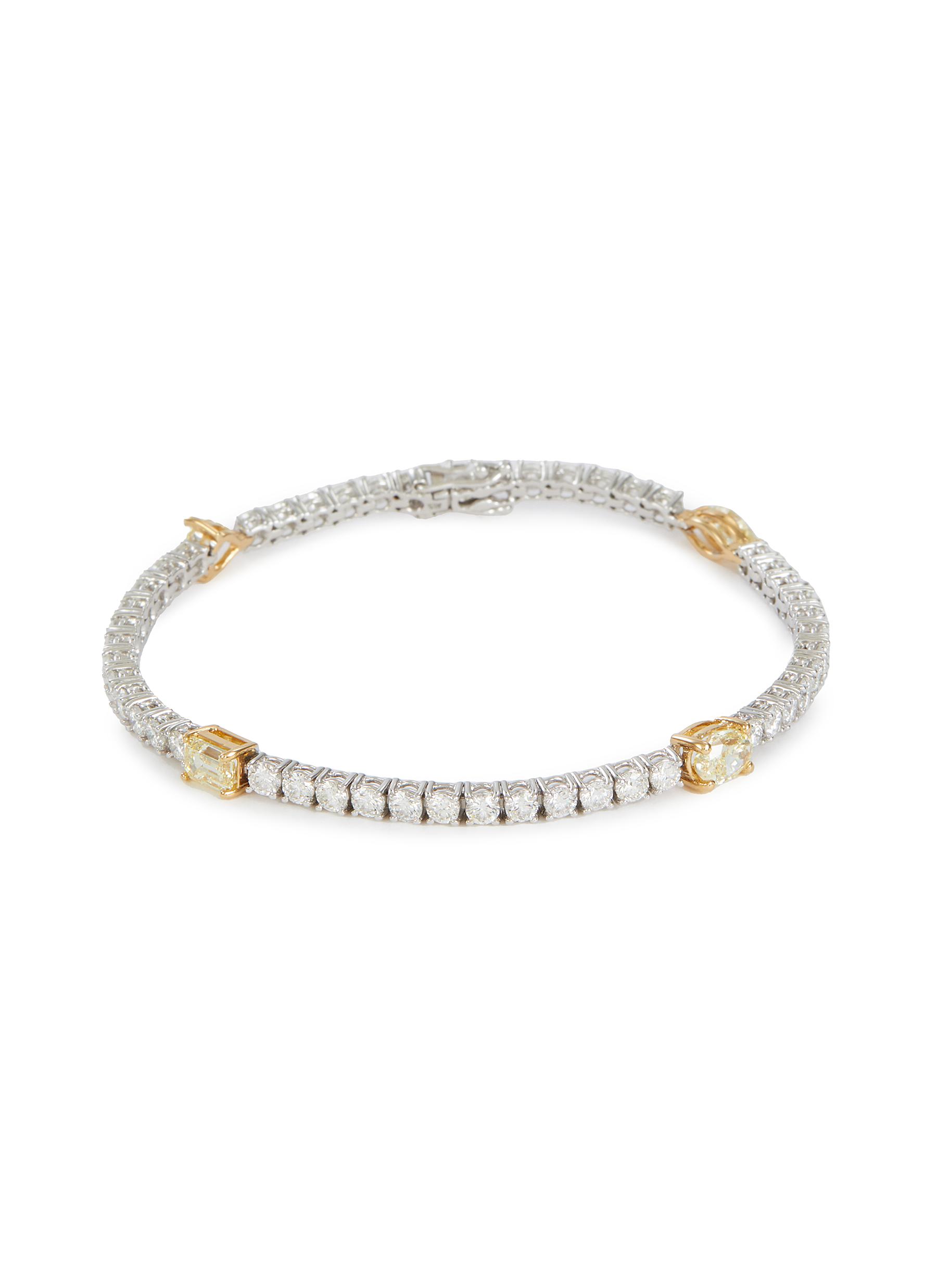 Yellow gold store tennis bracelet womens