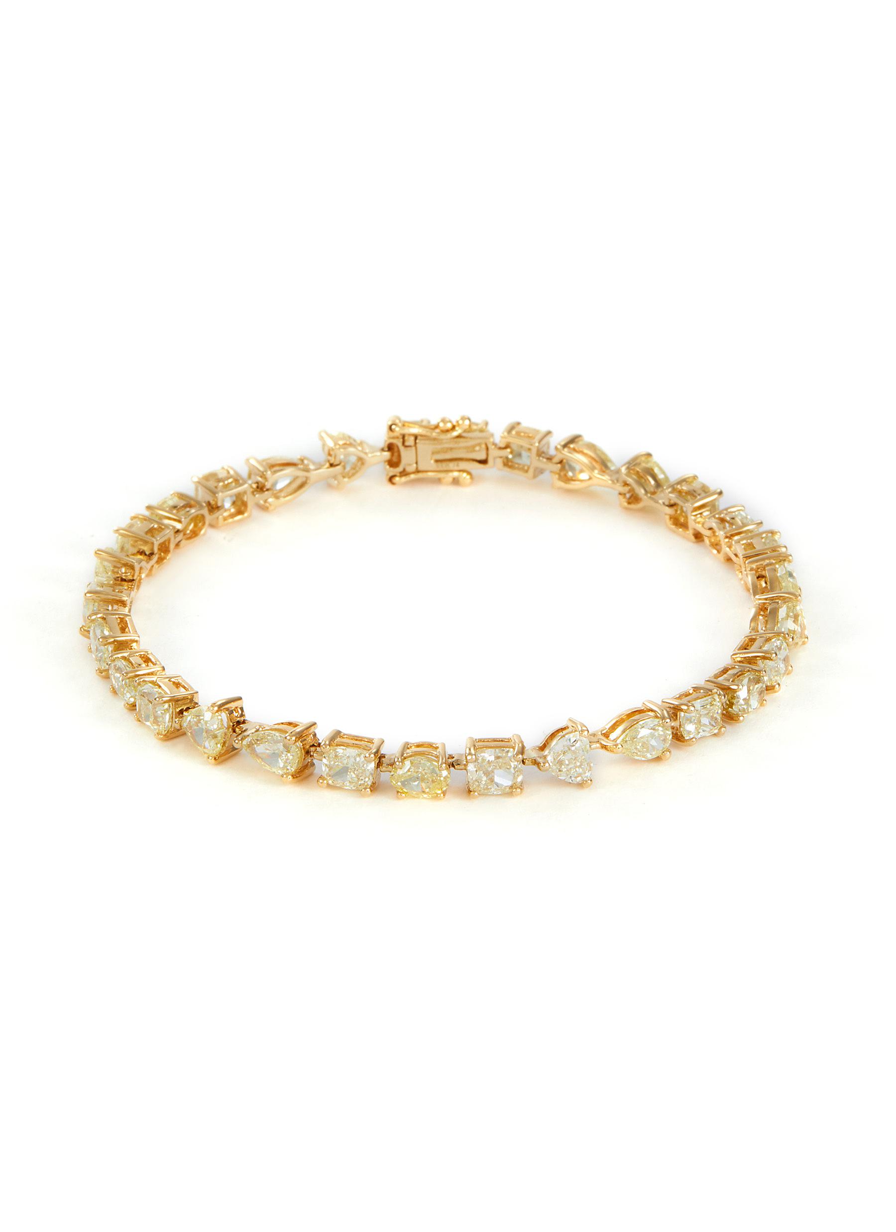 18ct white gold 44=6.31ct oval diamond tennis bracelet | Cerrone