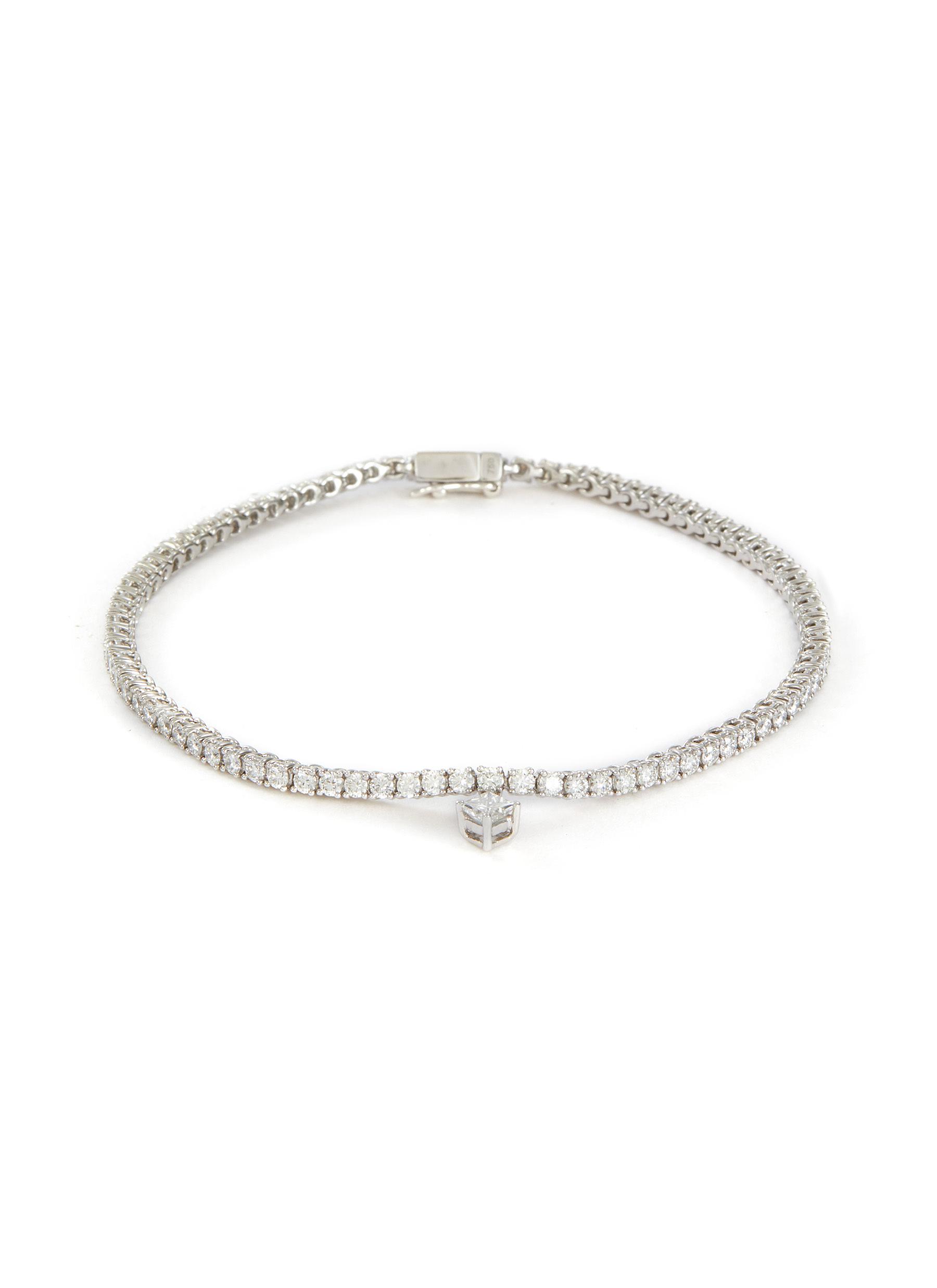 Grab Now Silver Polish Solitaire Bracelet By Much More