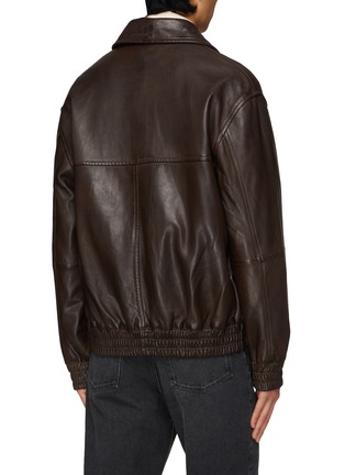 Back View - Click To Enlarge - STUDIO NICHOLSON - Flap Pocket Leather Bomber