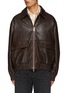 Main View - Click To Enlarge - STUDIO NICHOLSON - Flap Pocket Leather Bomber