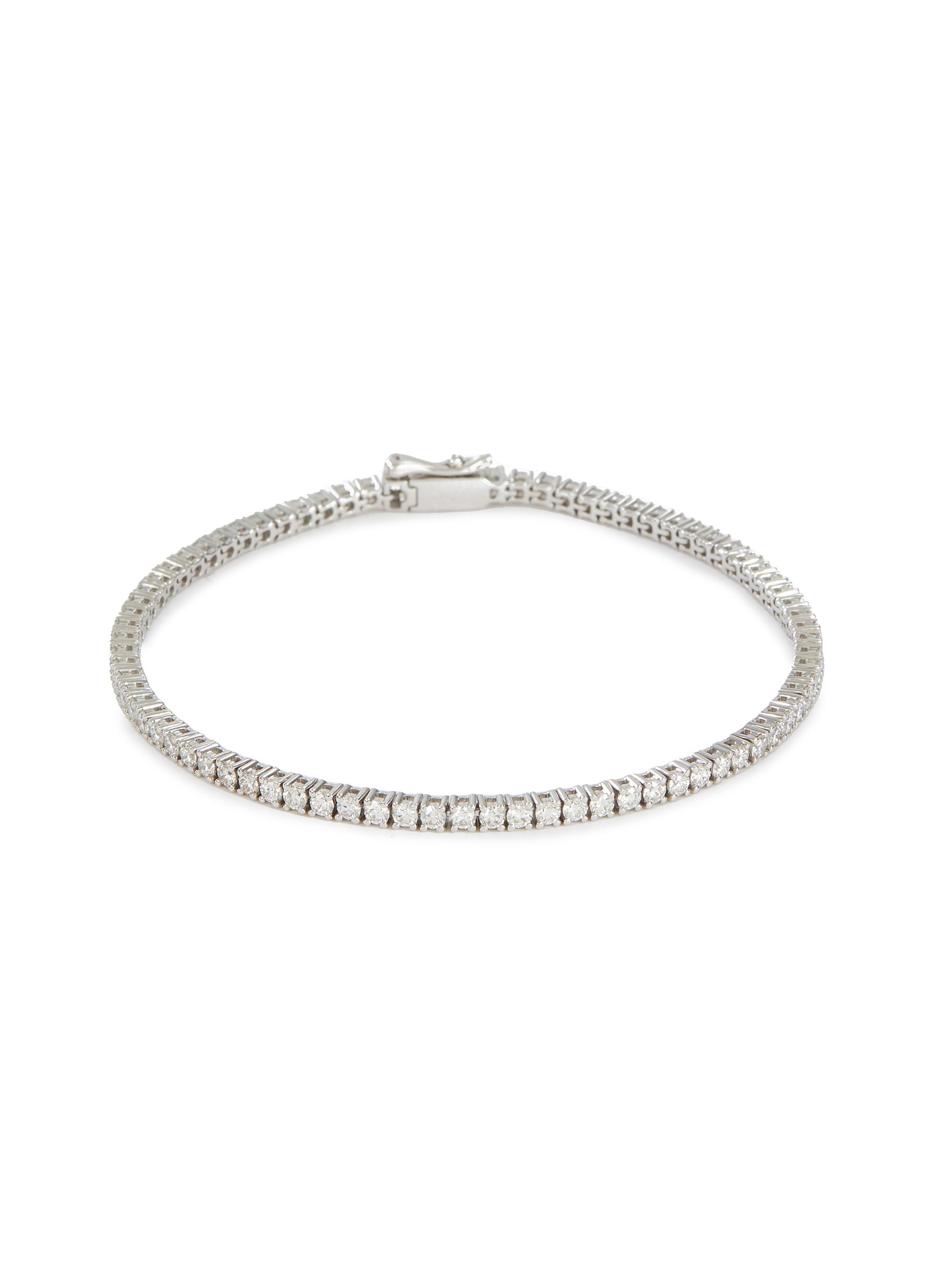 Moissanite Tennis Bracelet in Sterling Silver (5 5/8 ct) | Helzberg Diamonds