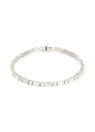 Main View - Click To Enlarge - LC COLLECTION JEWELLERY - 18K White Mixed Cut Diamond Tennis Bracelet