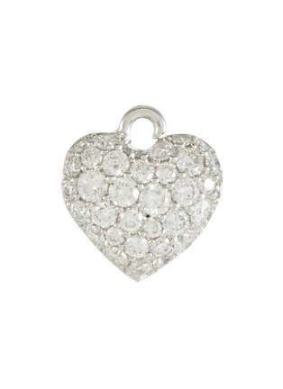 Main View - Click To Enlarge - LC COLLECTION JEWELLERY - 18K White Gold Heart Charm Pendant