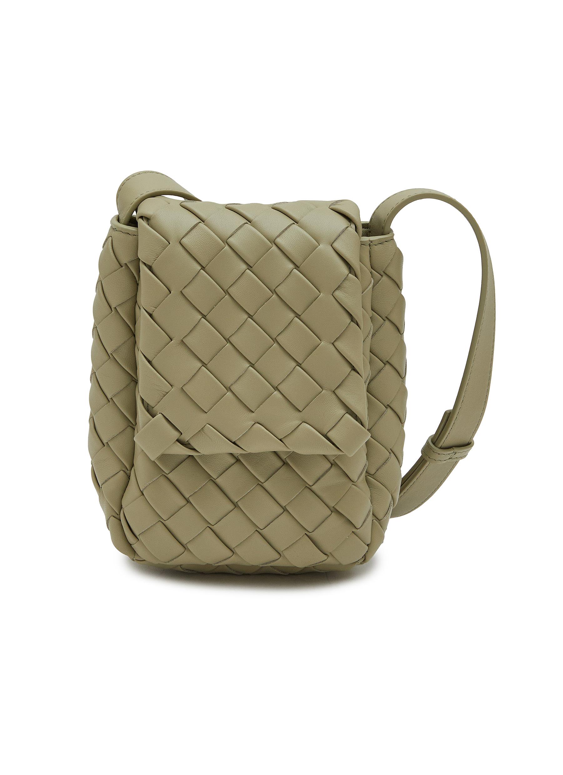 BOTTEGA VENETA | Mini Vertical Cobble Leather Shoulder Bag | Men 
