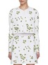 Main View - Click To Enlarge - GIAMBATTISTA VALLI - Cropped Leaf Emboridered Boucle Jacket