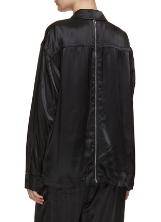 Back View - Click To Enlarge - ALEXANDER WANG - Front And Back Zipper detail Collared Jacket