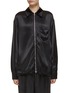 Main View - Click To Enlarge - ALEXANDERWANG - Front And Back Zipper detail Collared Jacket
