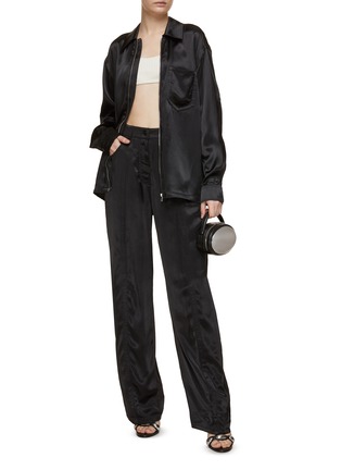 Figure View - Click To Enlarge - ALEXANDER WANG - Front And Back Zipper detail Collared Jacket