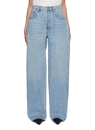 Main View - Click To Enlarge - ALEXANDER WANG - Oversized Rounded Low Rise Jeans
