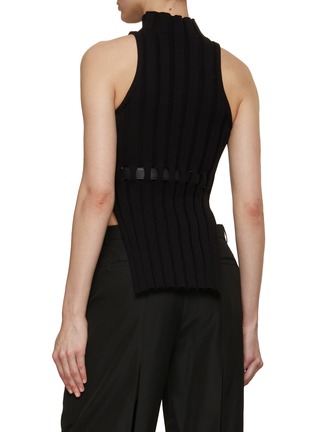 Back View - Click To Enlarge - ALEXANDER WANG - Intergrated Belt Ribbed Tank Top