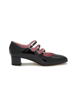 Main View - Click To Enlarge - CAREL - Kina 40 Triple-strap Patent Leather Pumps