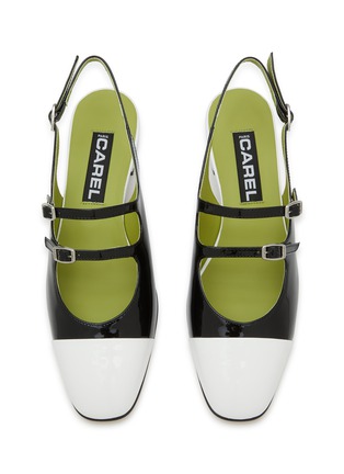 Detail View - Click To Enlarge - CAREL - Abricot 20 Double-strap Patent Leather Slingback Mules