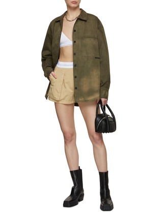 Figure View - Click To Enlarge - ALEXANDER WANG - High Waist Cargo Rave Shorts