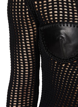  - ALEXANDER WANG - Leather Bust Knit Cardigan