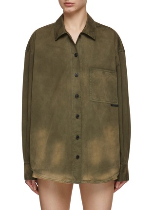 Main View - Click To Enlarge - ALEXANDER WANG - Oversized Patch Pocket Shirt