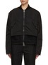 Main View - Click To Enlarge - ERMANNO SCERVINO - Sheer Insert Cropped Bomber Jacket