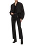 Figure View - Click To Enlarge - ERMANNO SCERVINO - Sheer Insert Cropped Bomber Jacket