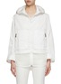 Main View - Click To Enlarge - ERMANNO SCERVINO - Lace Insert Hooded Zip Up Jacket