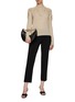 Figure View - Click To Enlarge - ERMANNO SCERVINO - Slim Fit Cropped Tailored Pants