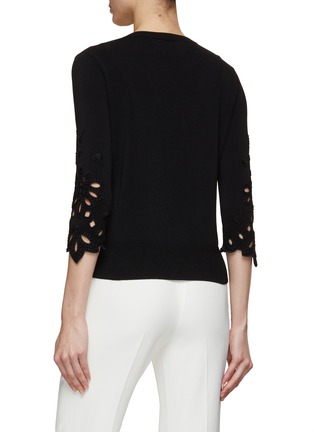 Back View - Click To Enlarge - ERMANNO SCERVINO - Embroidered Sleeve Cardigan